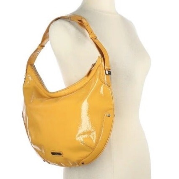 Cole Haan Bags Cole Haan Mustard Yellow Patent Leather Handbag